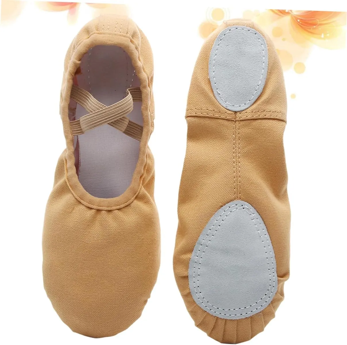 Amosfun Ballet Shoes 1 Pair Belly Dancing Shoes Child Pocket Sneaker Slippers