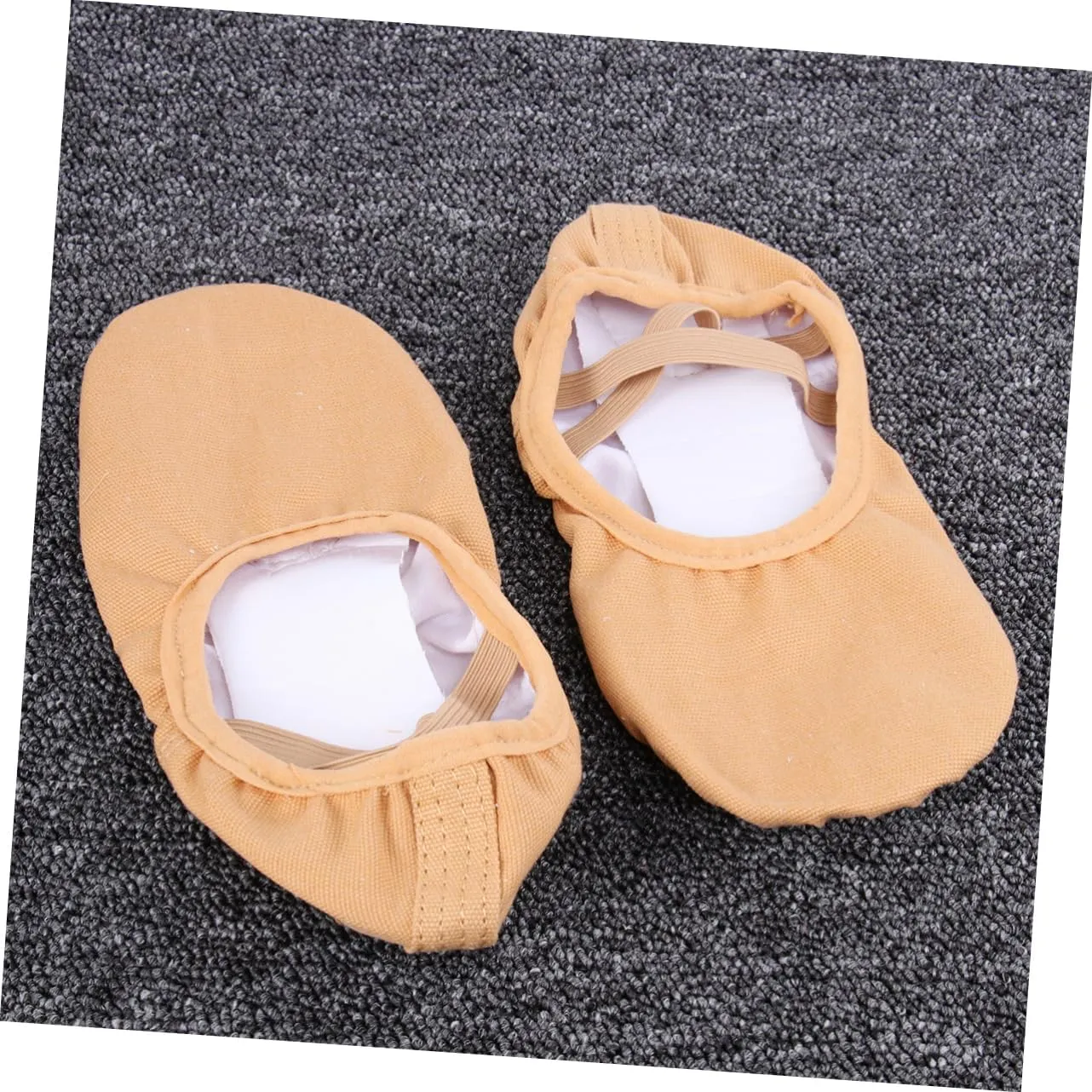 Amosfun Lace- Yoga Dance Shoes Elastic Band Design Breathable Ballet Dance Shoes for Kids Adults Size 37 Brown