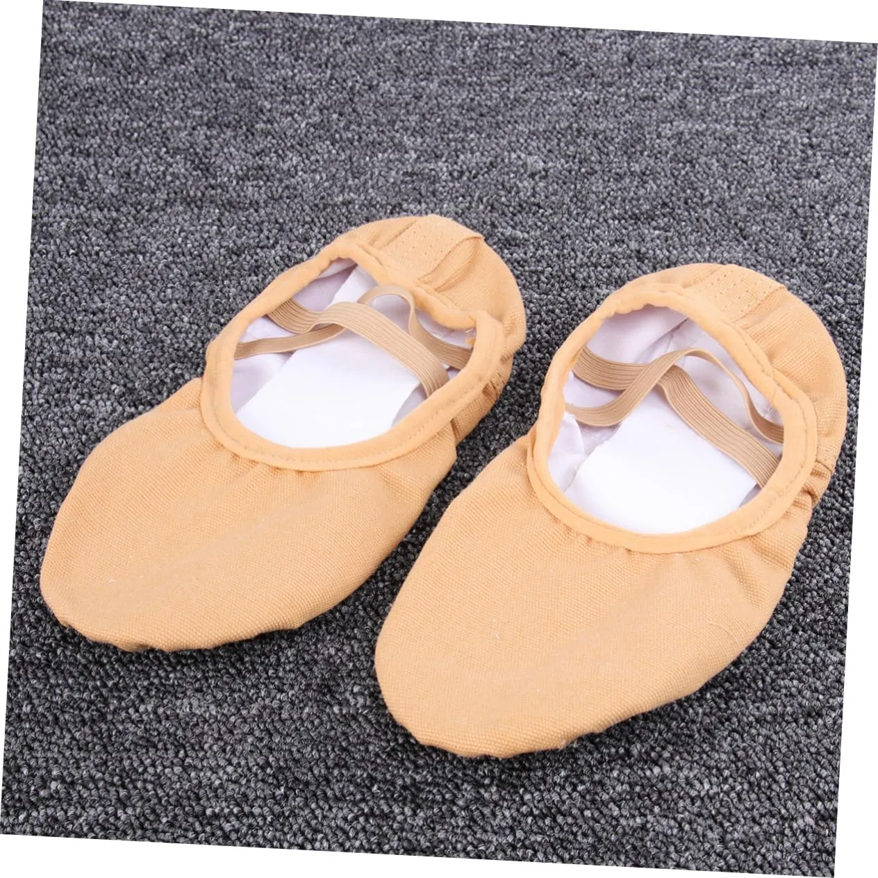 Amosfun Lace- Yoga Dance Shoes Elastic Band Design Breathable Ballet Dance Shoes for Kids Adults Size 37 Brown