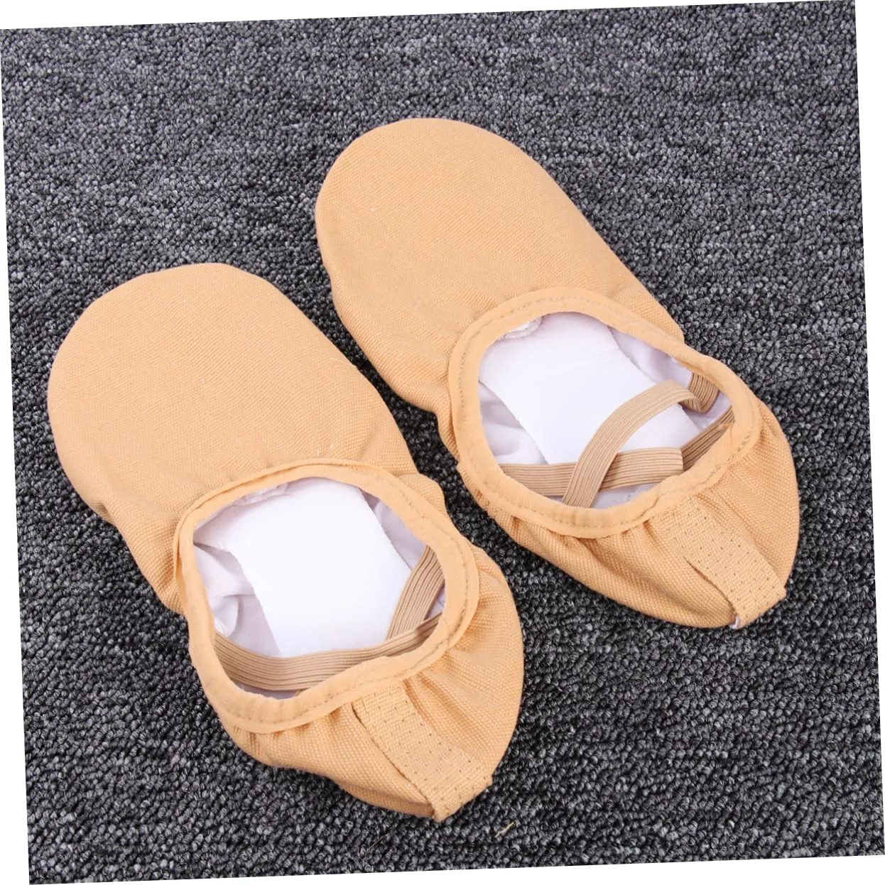 Amosfun Lace- Yoga Dance Shoes Elastic Band Design Breathable Ballet Dance Shoes for Kids Adults Size 37 Brown