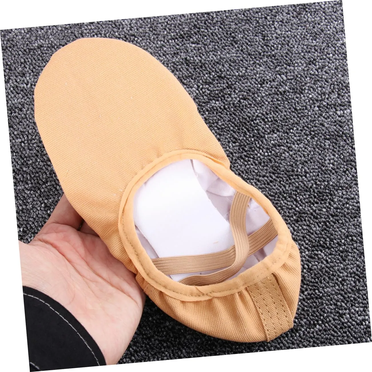 Amosfun Lace- Yoga Dance Shoes Elastic Band Design Breathable Ballet Dance Shoes for Kids Adults Size 37 Brown