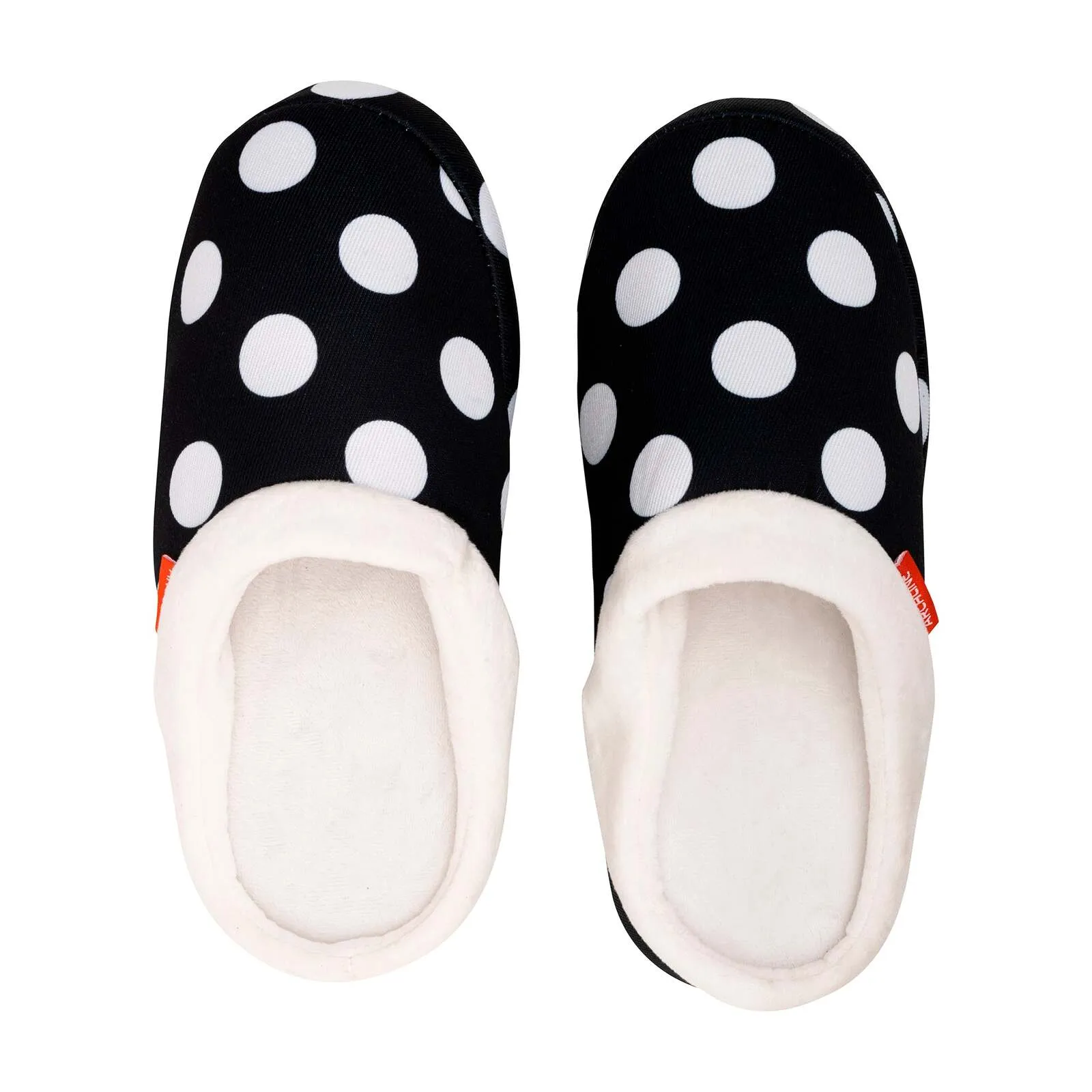 ARCHLINE Orthotic Slippers Slip On Arch Scuffs Pain Relief Moccasins - Polka Dots - EU 43