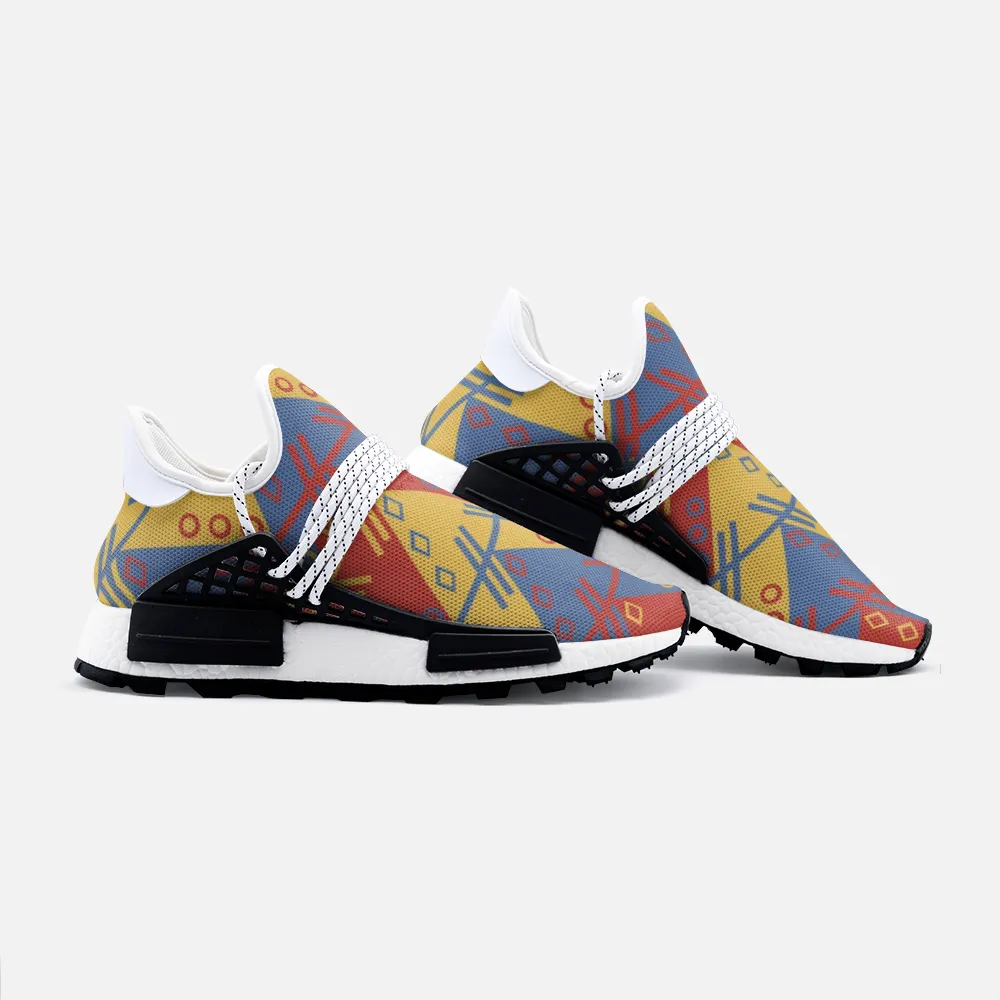 Aztec Red Gold pattern Unisex Lightweight Sneaker S-1 Boost