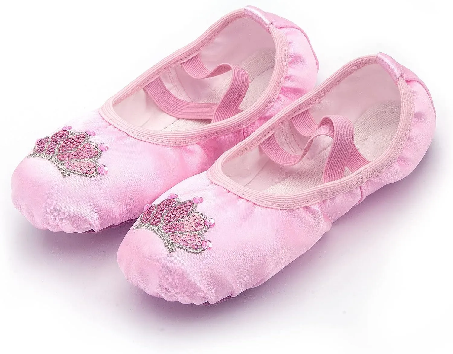 Ballet Shoes for Girls Toddler Ballet Slippers Highly Elastic Canvas Girls Ballerina Dance Shoes for Kids