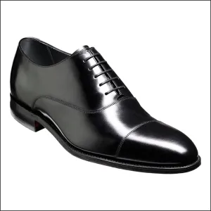 Barker Winsford Black Polish Oxford Toe Cap@