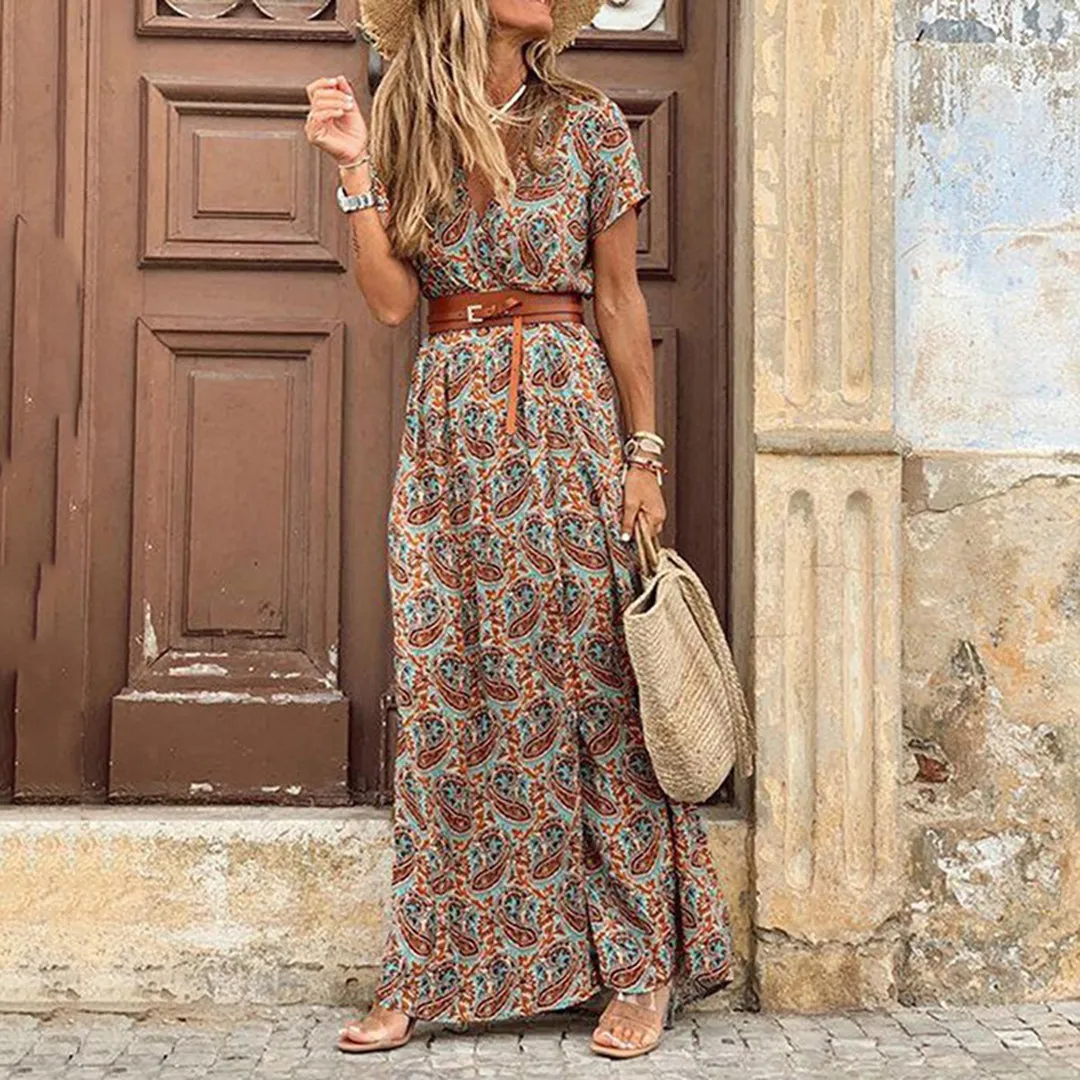 BohoChic Airy Maxi Dress  Versatile All-Season Apparel for Women