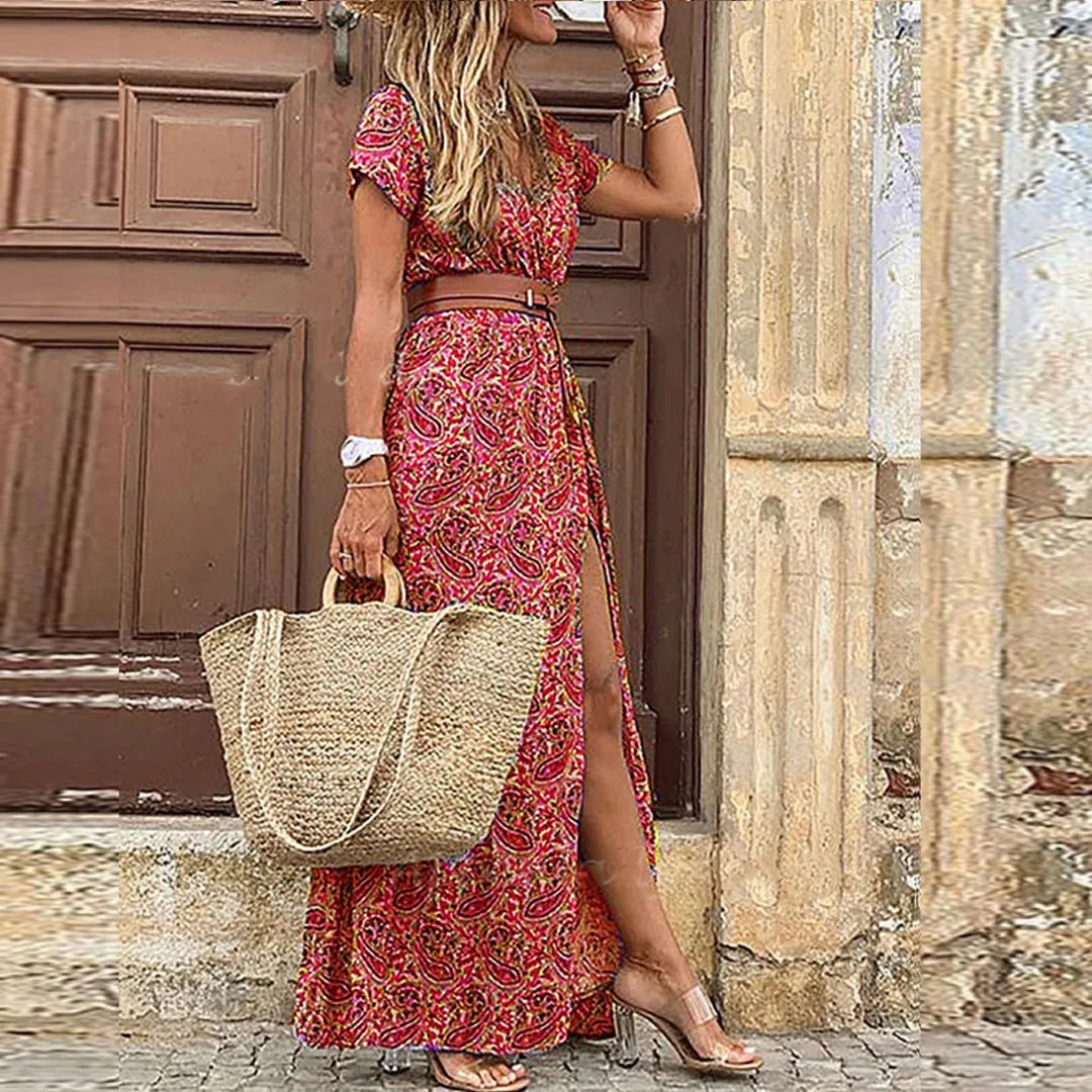 BohoChic Airy Maxi Dress  Versatile All-Season Apparel for Women