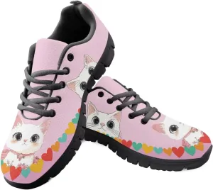 Casual Sneakers for Women Comfortable Running Shoes Lace Up Athletic Tennis Walking Footwear