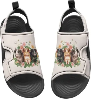 Cat Sport Sandals for Girls,Cute Rainbow Water Shoes Summer Outdoor Athletic Hiking Beach Sandals for Toddler/Little/Big Kids