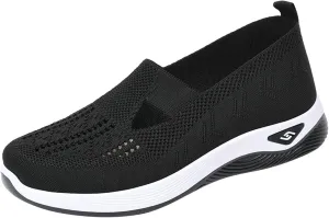 Cathalem Platform Sneakers for Women, Walking Slip on Diabetic Foam Shoes Hands Free Slip in Sneakers Arch Support