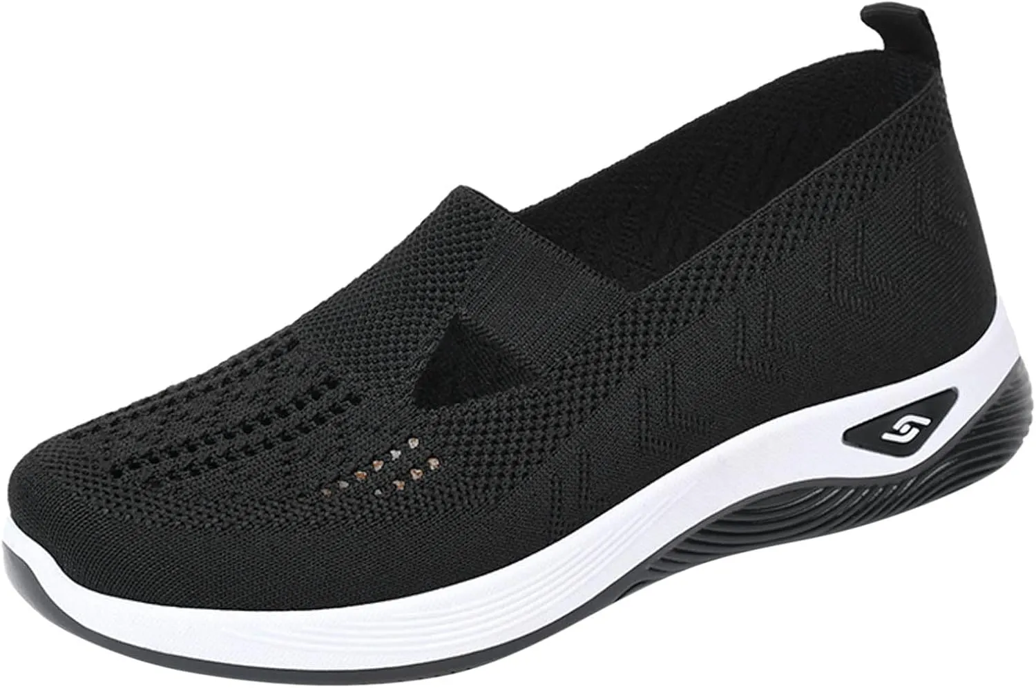 Cathalem Platform Sneakers for Women, Walking Slip on Diabetic Foam Shoes Hands Free Slip in Sneakers Arch Support
