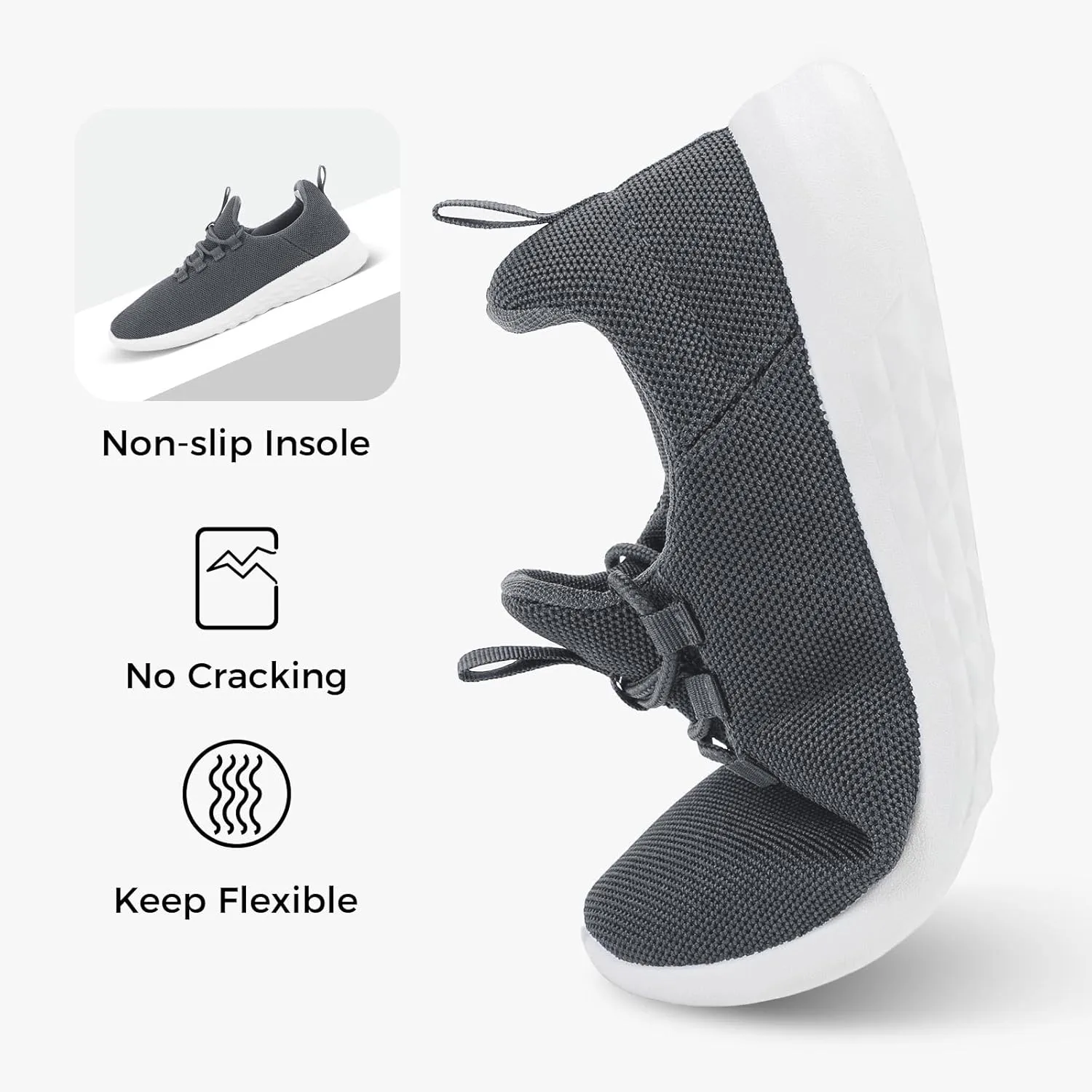 CHINMOON Women's Slip On Walking Shoes Lightweight Non Slip Running Gym Shoes Breathable Fashion Sneakers