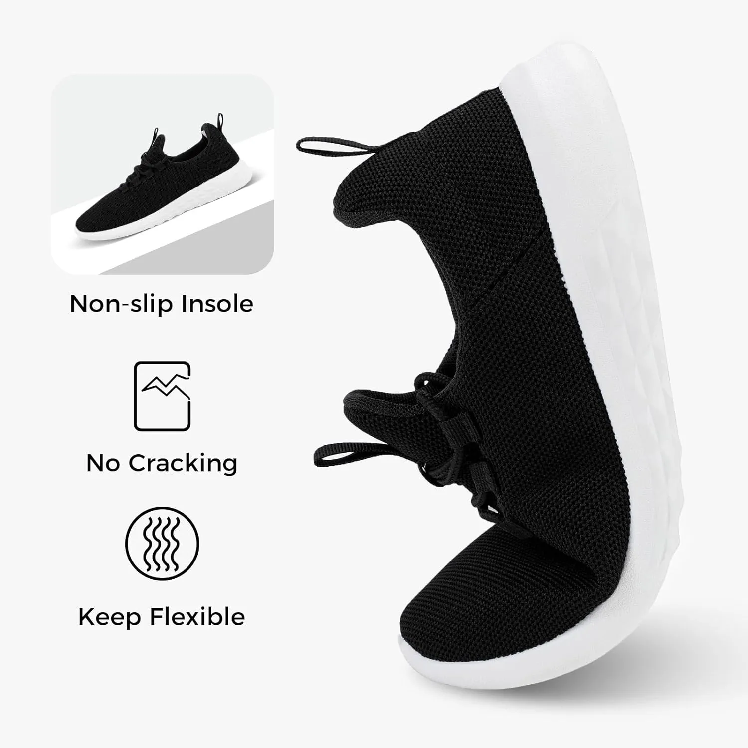 CHINMOON Women's Slip On Walking Shoes Lightweight Non Slip Running Gym Shoes Breathable Fashion Sneakers
