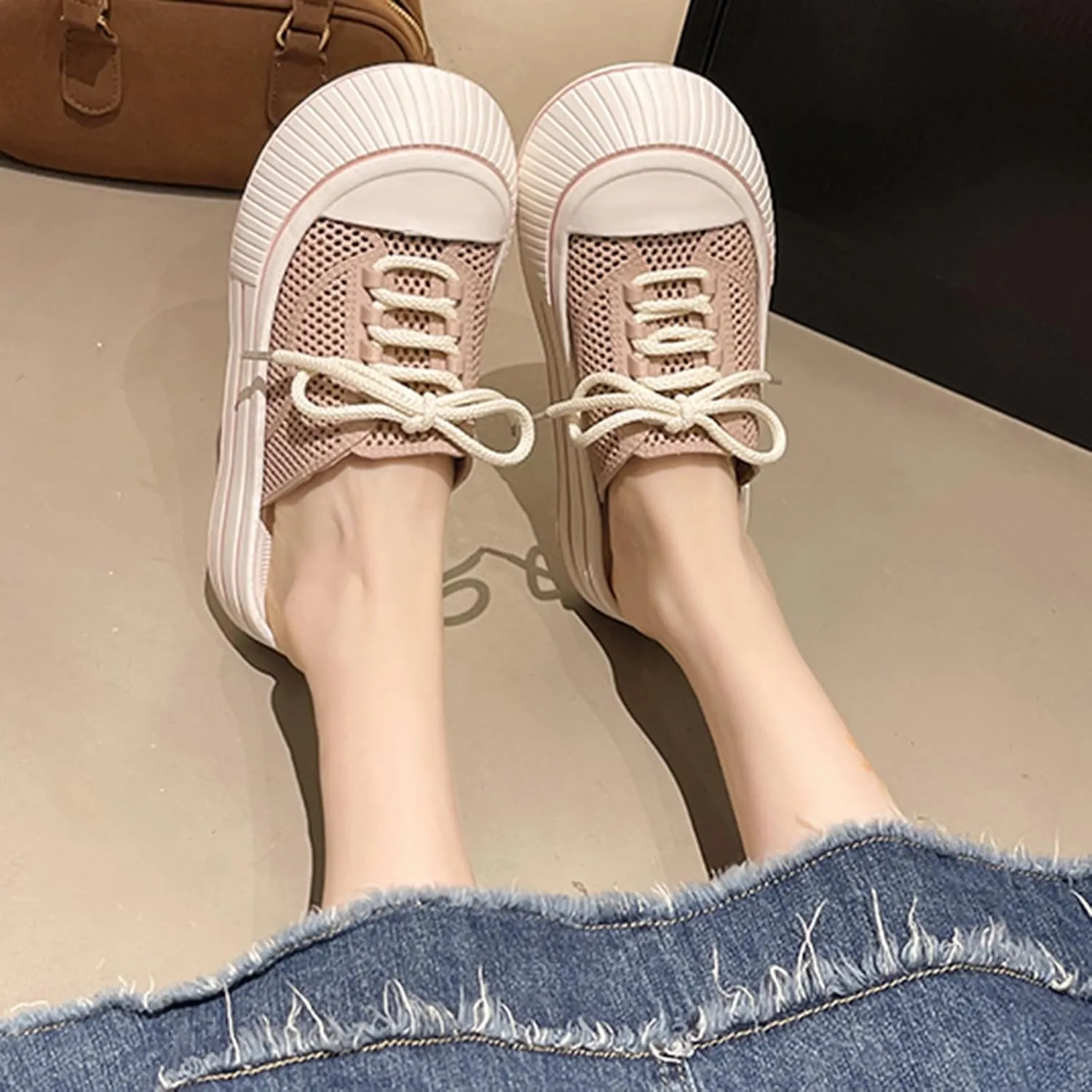 Clogs for Women Slip on Shoes Platform Mule Sneakers Soft Breathable Lightweight Outdoor Sandals