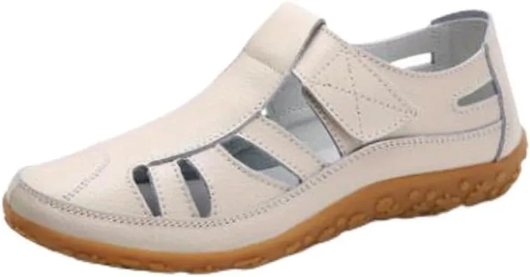 Comfortable Women's Closed Toe Sandals with Non-Slip Sole for Casual Outdoor Activities Nursing Nurse Shoes