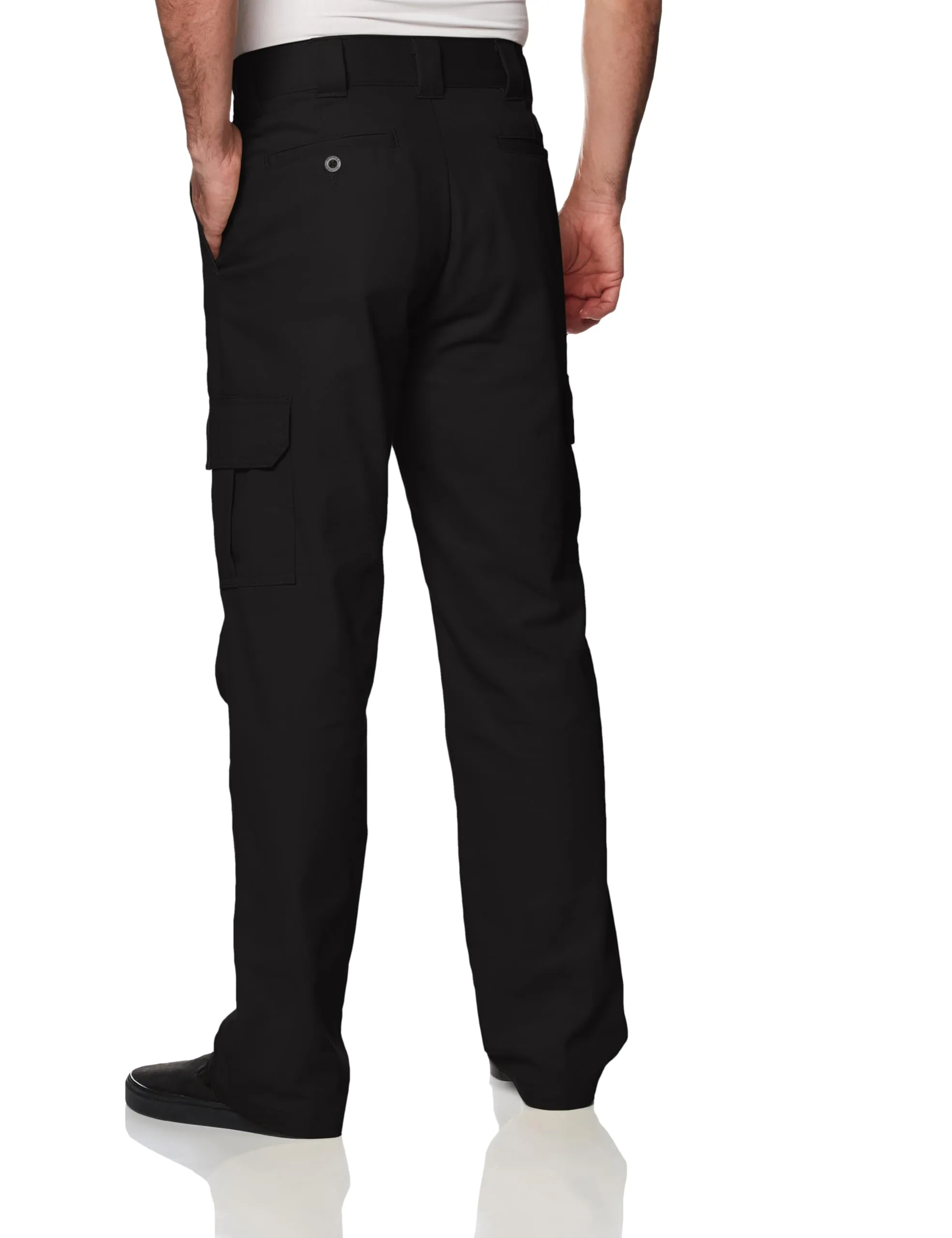 Dickies mens Regular Straight Stretch Twill Cargo work utility pants, Black, 30W x 32L US