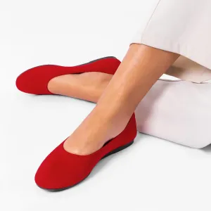 DREAM PAIRS Ballet Flats Shoes for Women, Foldable Knit Women's Flats with Arch Support, Comfortable Shoes for Women Dressy Casual Work Office