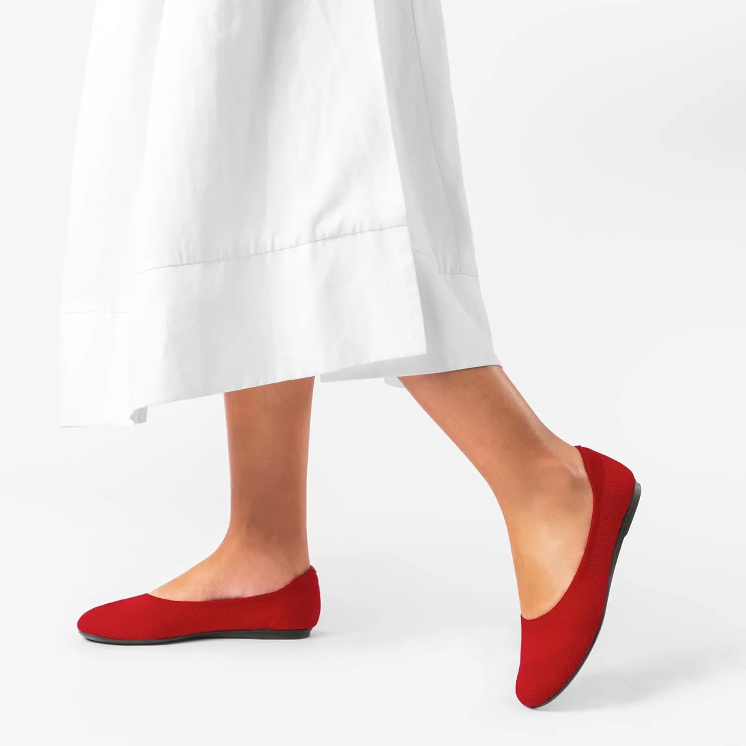 DREAM PAIRS Ballet Flats Shoes for Women, Foldable Knit Women's Flats with Arch Support, Comfortable Shoes for Women Dressy Casual Work Office