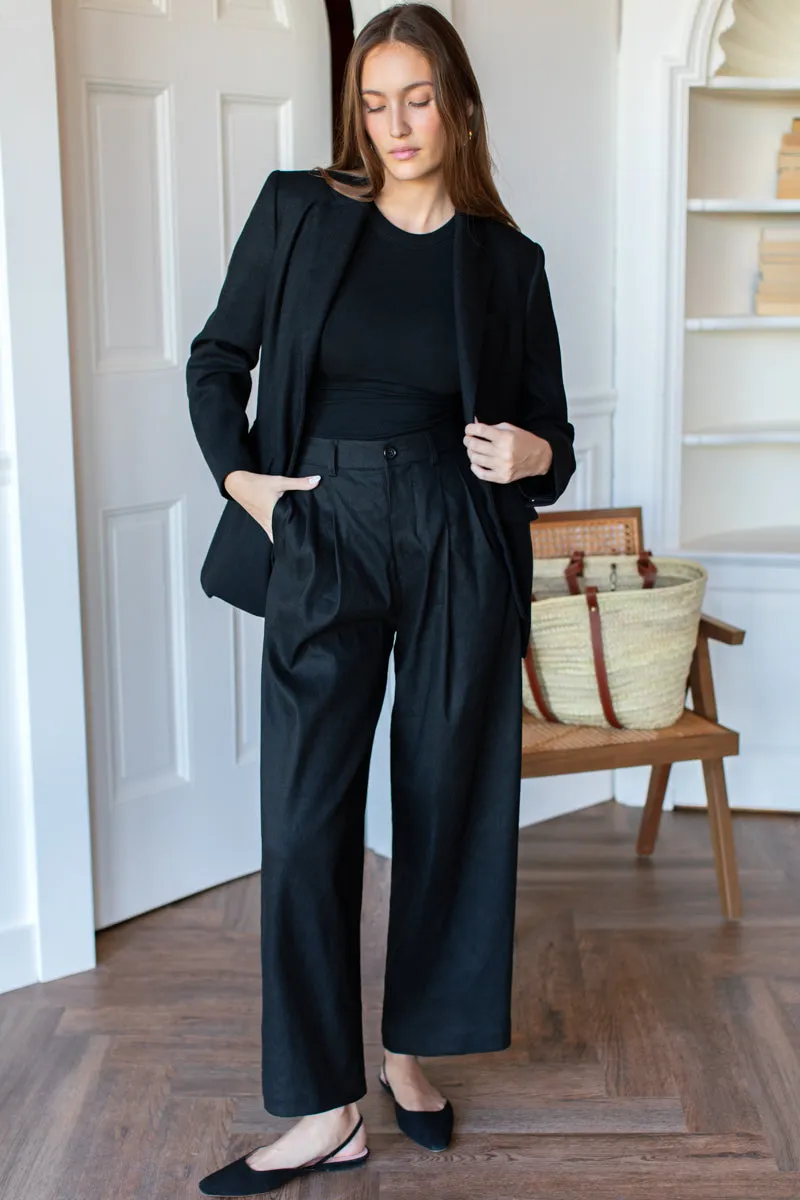 Emerson Fry Slingback Flat - Black Suede