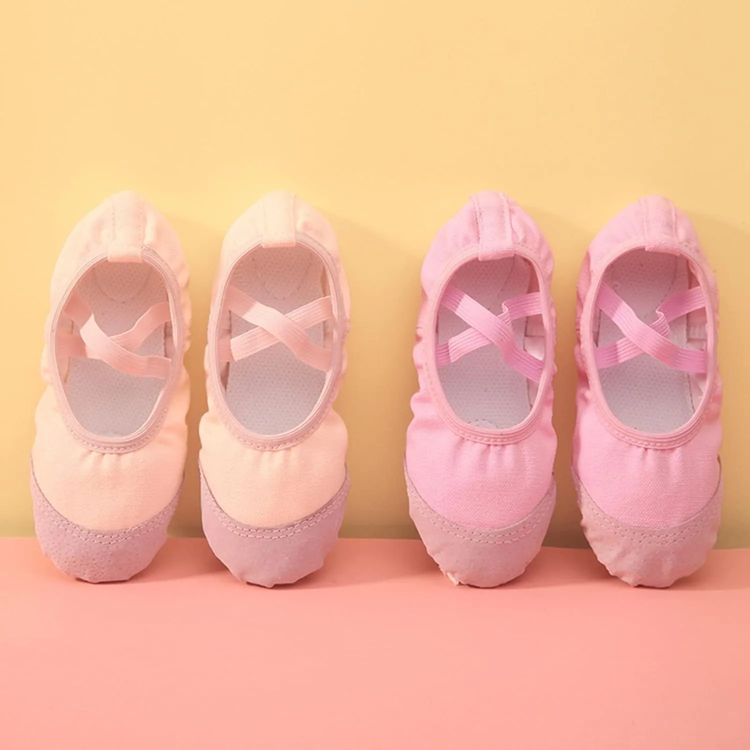 Girls Pi??k Ballet Shoes Toddler Canvas Ballet Slippers Dance Shoes for Boys/Little Kid/Big Kid Ballet Shoes for Girls