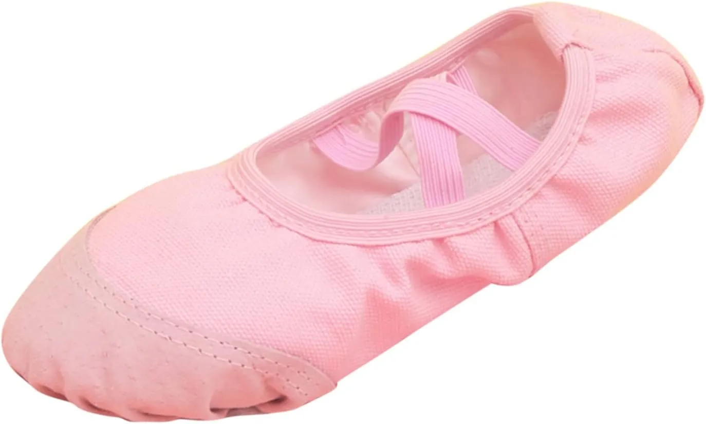 Girls Pi??k Ballet Shoes Toddler Canvas Ballet Slippers Dance Shoes for Boys/Little Kid/Big Kid Ballet Shoes for Girls