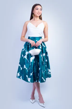 Green Rose Taffeta Full Skirt