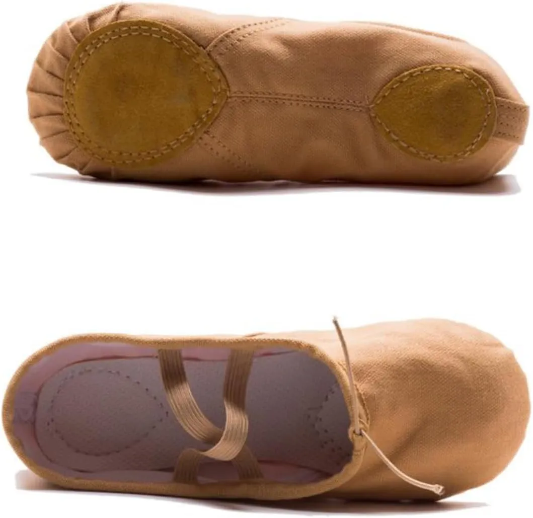 Healifty 1 Pair Princess Ballet Shoes Ballet Dancer Shoes Girls Ballet Flats Ballet Practice Shoes Flats Canvas Dance Shoes Barre Ballet Shoes Ballet Slipper Girl Child Dancing Shoes Aldult