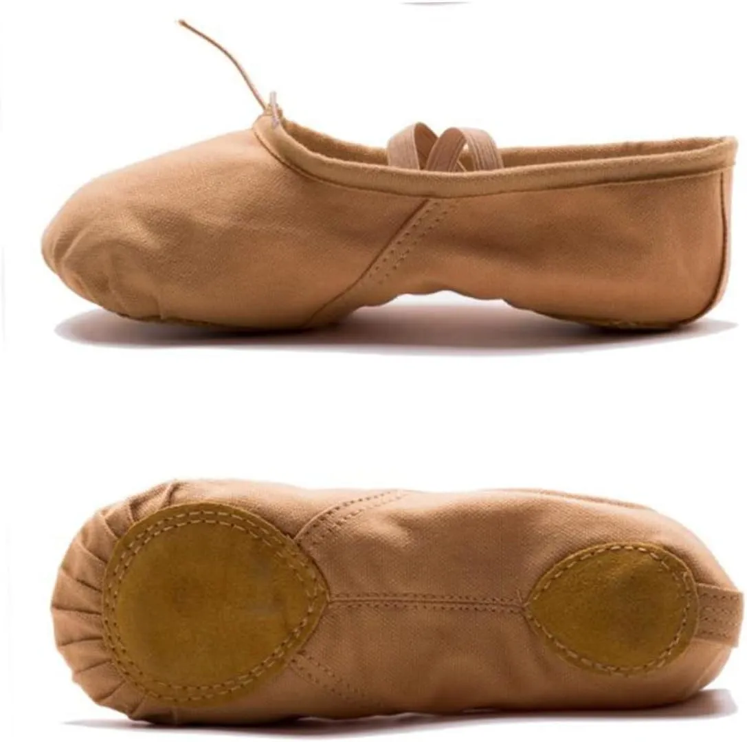 Healifty 1 Pair Princess Ballet Shoes Ballet Dancer Shoes Girls Ballet Flats Ballet Practice Shoes Flats Canvas Dance Shoes Barre Ballet Shoes Ballet Slipper Girl Child Dancing Shoes Aldult