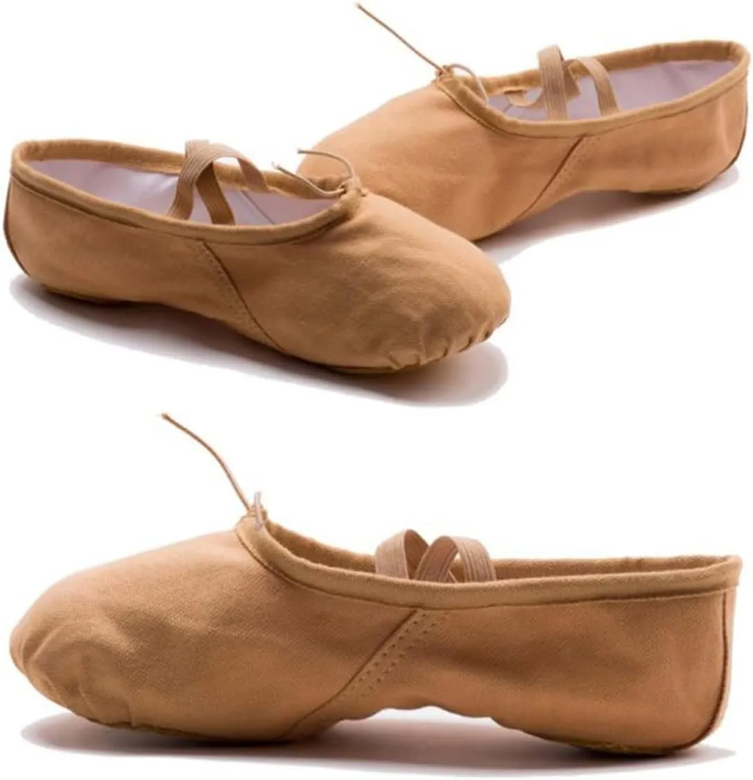 Healifty 1 Pair Princess Ballet Shoes Ballet Dancer Shoes Girls Ballet Flats Ballet Practice Shoes Flats Canvas Dance Shoes Barre Ballet Shoes Ballet Slipper Girl Child Dancing Shoes Aldult