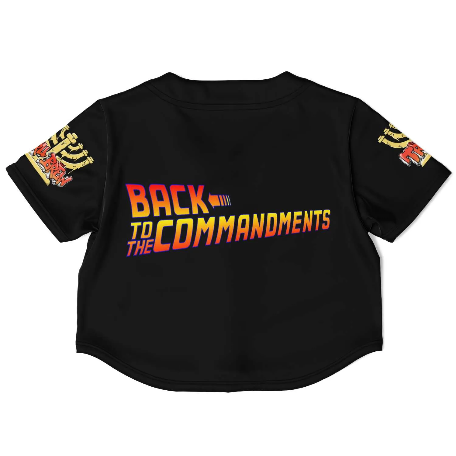 Hebrew Israelite Women's Back To The Commandments Black Baseball Jersey