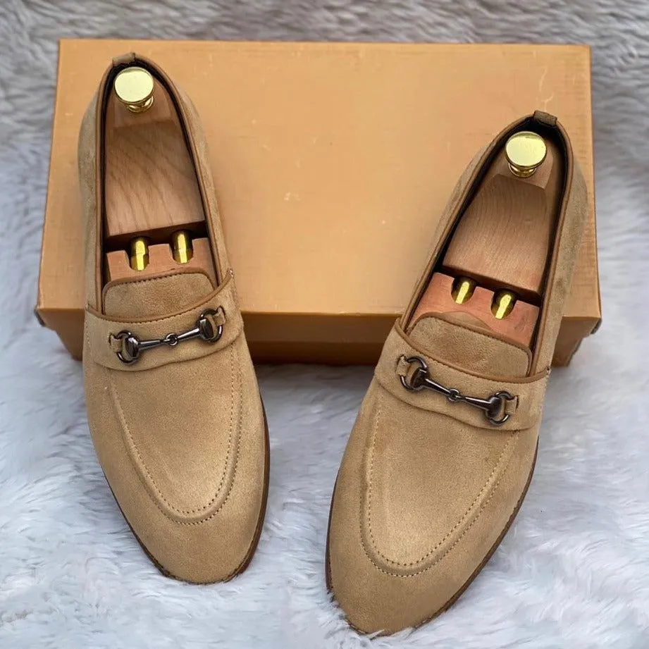 Jack Marc Fashion Suede Leather Moccasins