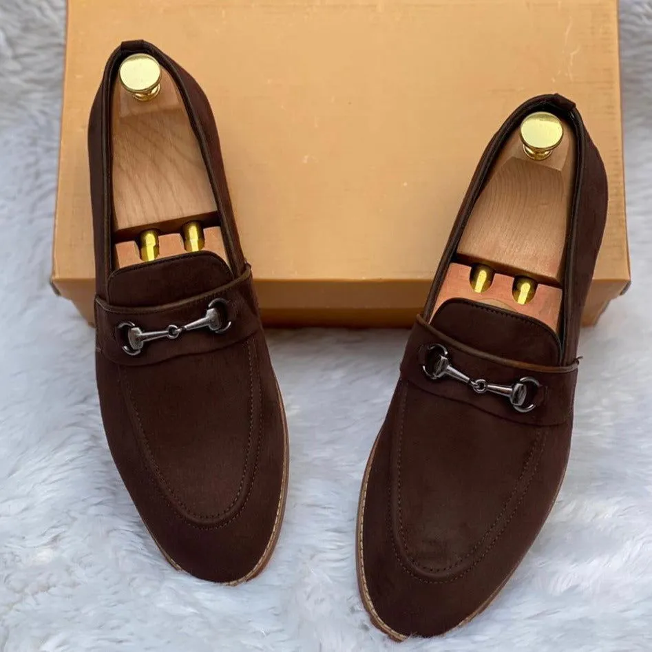 Jack Marc Fashion Suede Leather Moccasins