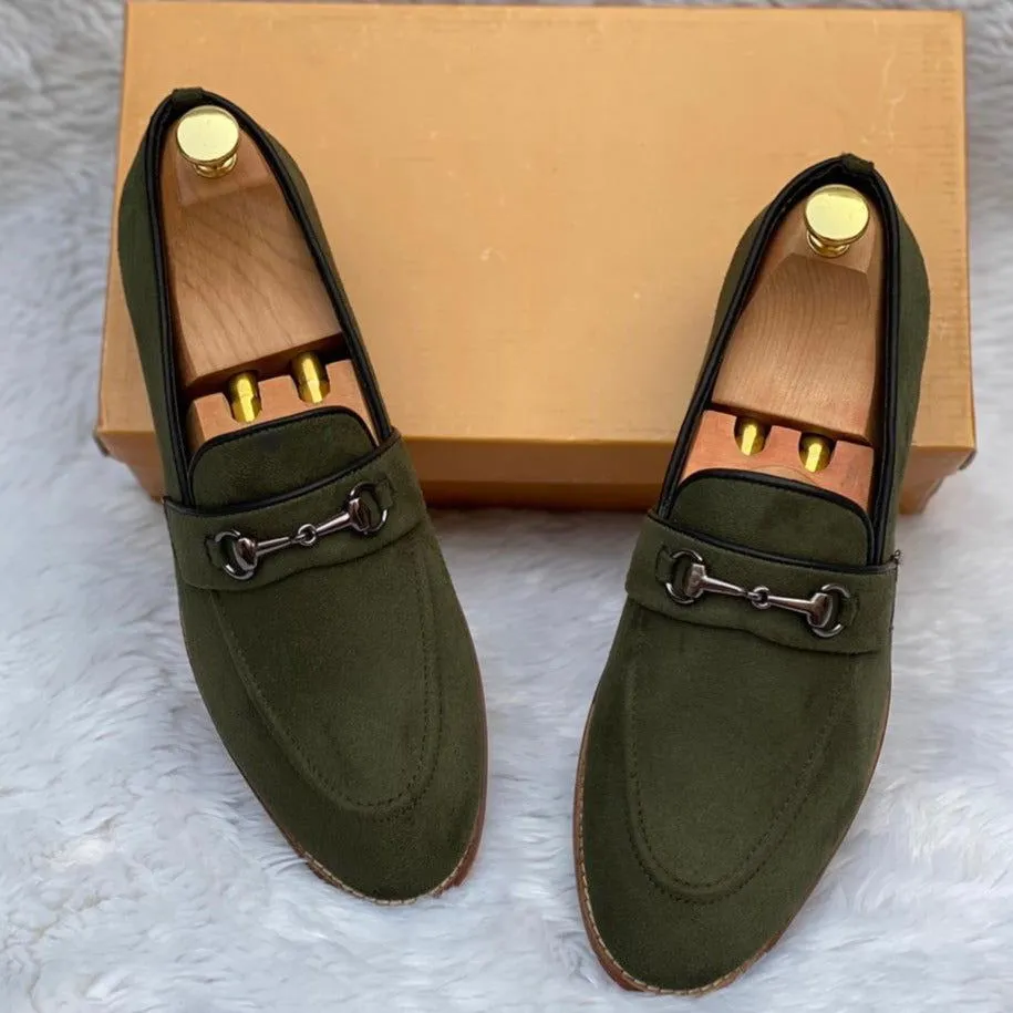 Jack Marc Fashion Suede Leather Moccasins