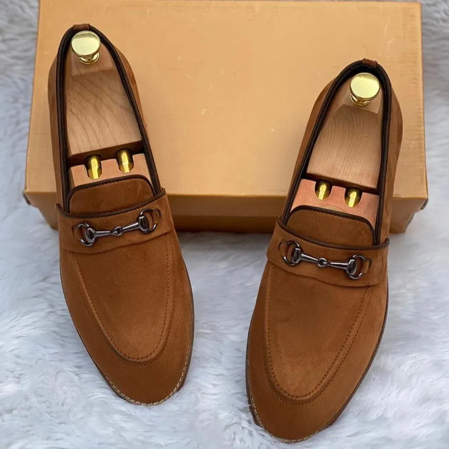 Jack Marc Fashion Suede Leather Moccasins