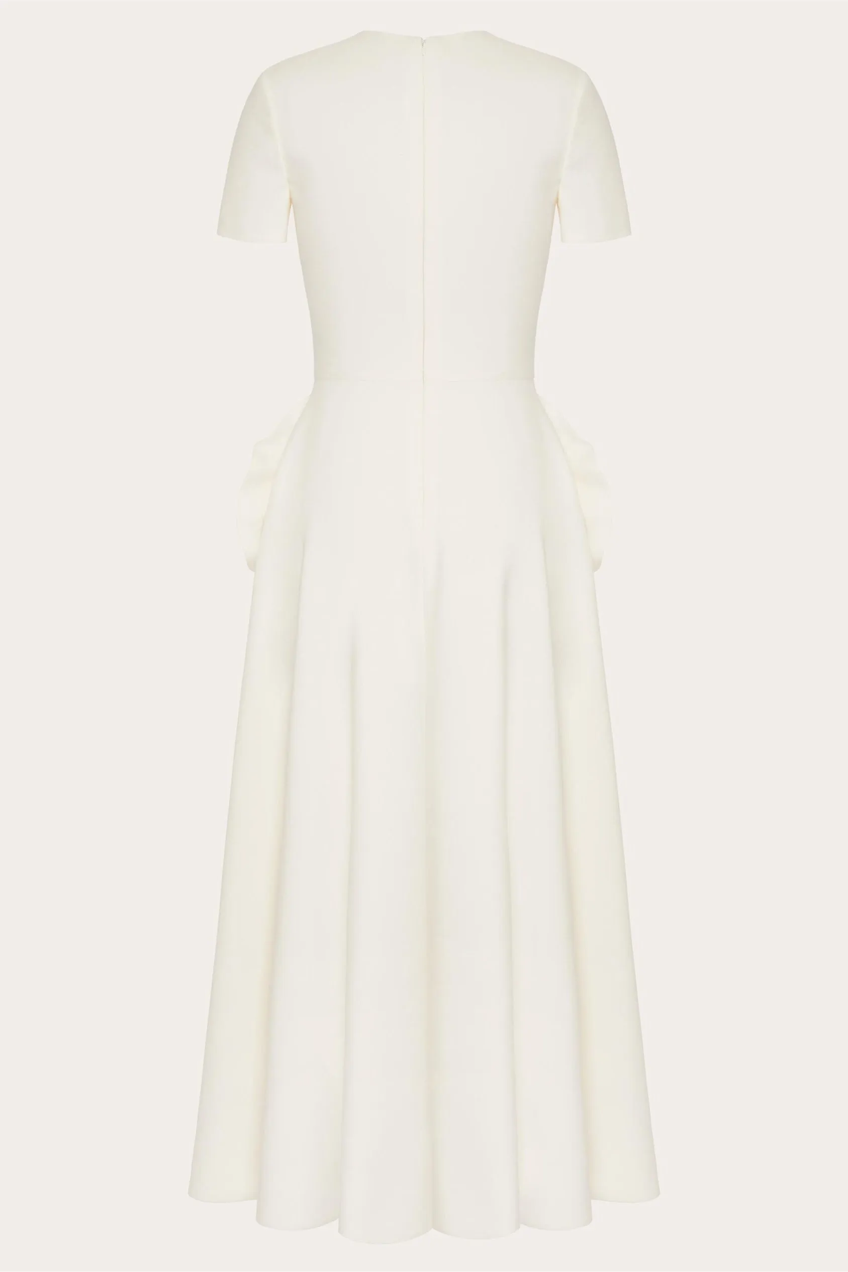 Jared Floral Appliqu Short Sleeves Midi Dress