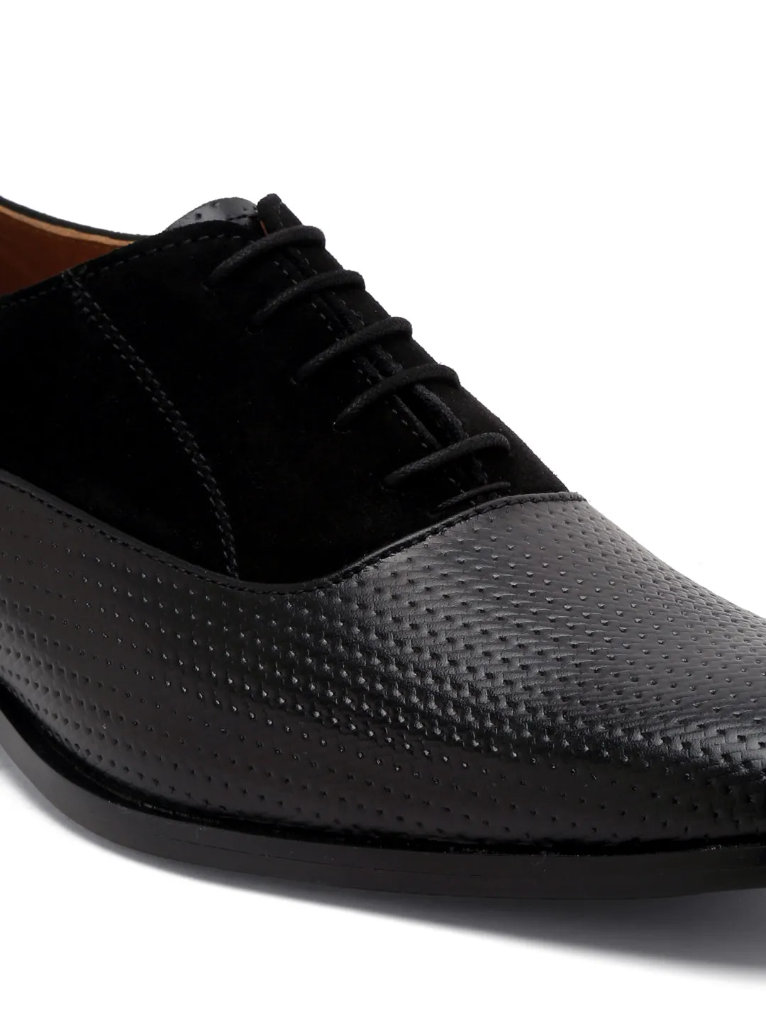 Jet Black Handmade Premium Italian Leather Derby Shoes