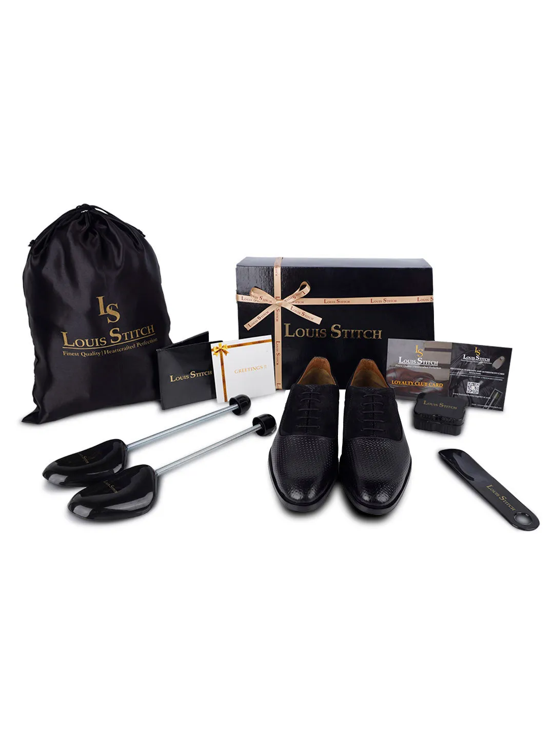 Jet Black Handmade Premium Italian Leather Derby Shoes