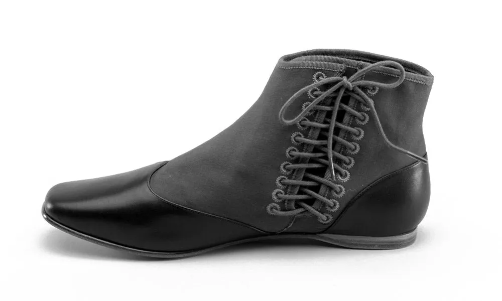Keckley Women's Victorian Side-Lace Boots (Green/Black)
