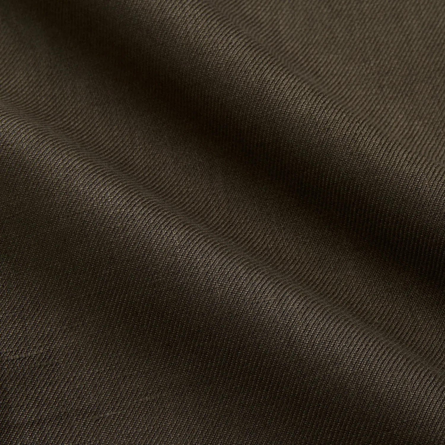 Khaki Green Linen Weekend Fit Langston Shirt