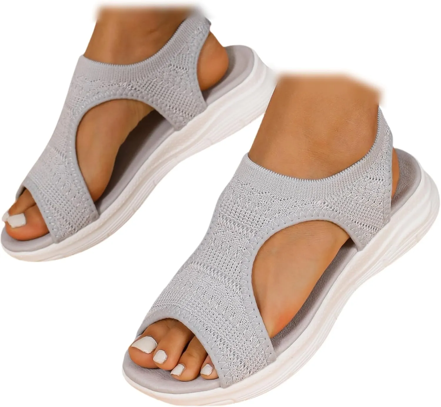 Ladmiple Sandals Women Comfortable Cute Orthopedic Sandals Arch Support Orthotic Flip Flops Dressy Summer Walking Beach Shoes