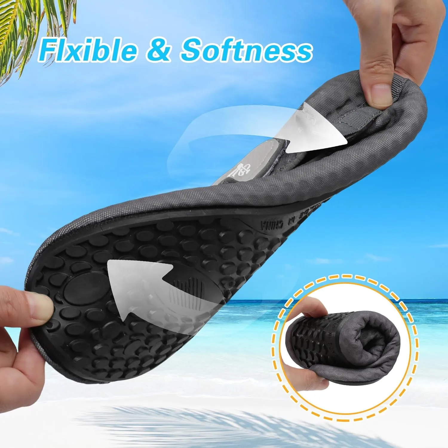 LeIsfIt Water Shoes for Women Men Wide Swim Beach Barefoot Shoes Quick Dry Aqua Socks for Pool Diving Boating River Yoga Lake Surf