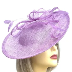 Lilac Sinamay Saucer Fascinator Hat