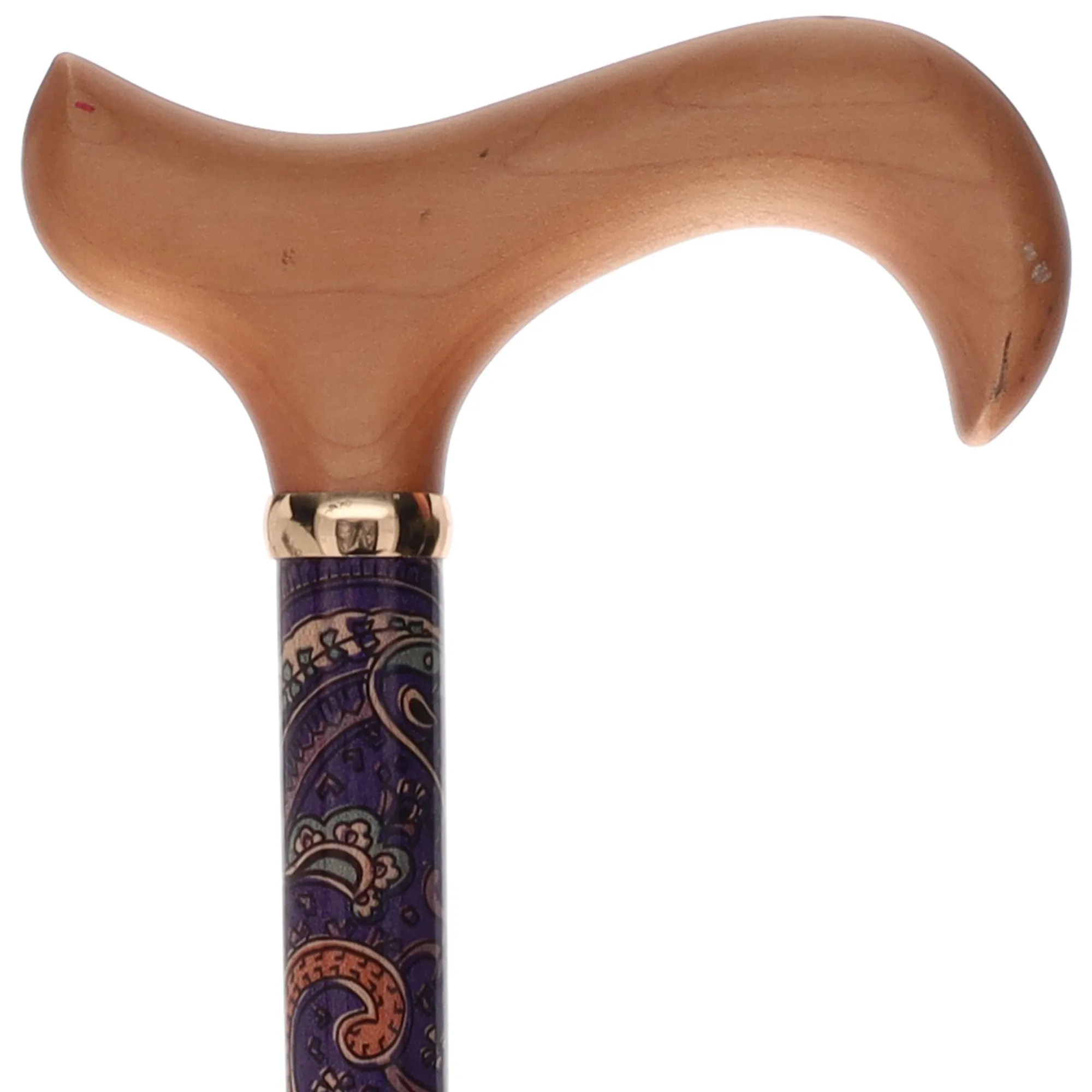 Limited single item listing: Oak derby handle walking cane w/ paisley shaft