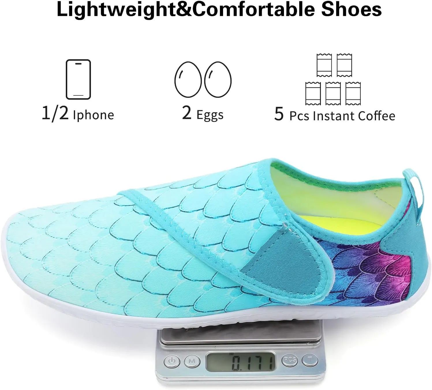 Lisdwde Women Men Water Shoes Quick Dry Breathable Aqua Sock Shoe for Summer Pool Swimming Beach Diving Walking