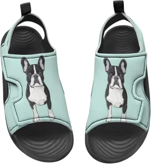 Little Kids Open Toe Summer Outtdoor Sport Sandals Art Cat and Puppy Water Shoes Lightweight Hiking Sandals