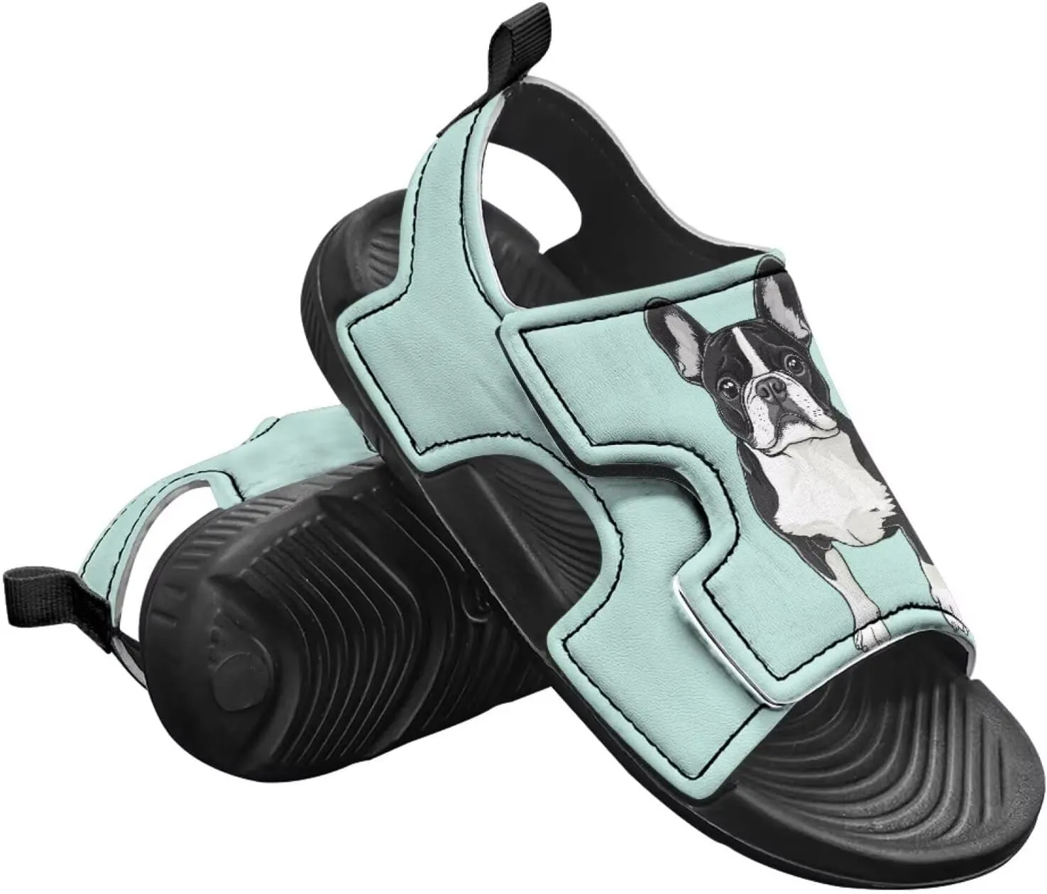 Little Kids Open Toe Summer Outtdoor Sport Sandals Art Cat and Puppy Water Shoes Lightweight Hiking Sandals