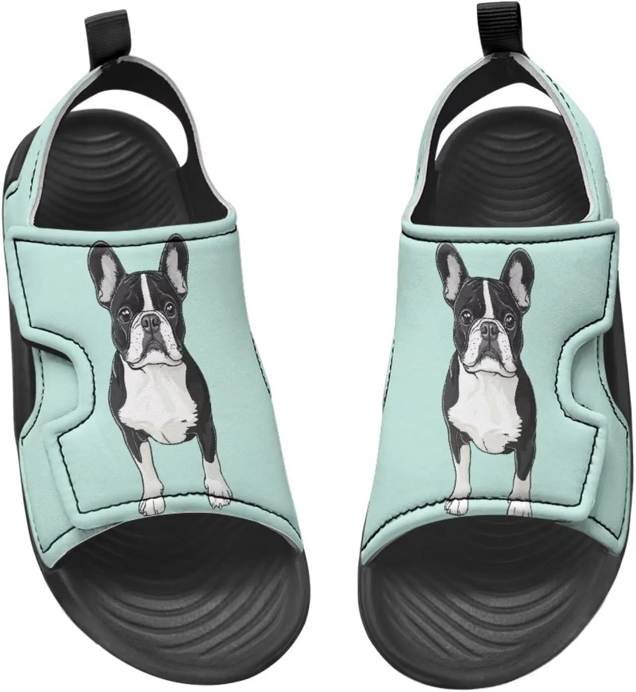 Little Kids Open Toe Summer Outtdoor Sport Sandals Art Cat and Puppy Water Shoes Lightweight Hiking Sandals