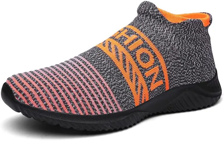 LLTMALL Non-Slip Sock Walking Sneakers Lightweight Knit Athletic Casual Slip-on Shoes for Women