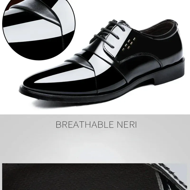 Luxury Mens Patent Leather Oxford Dress Shoes