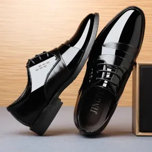 Luxury Mens Patent Leather Oxford Dress Shoes